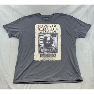 Harry Potter Sirius Black Wanted Poster Shirt Mens 2XL Gray Universal Studios